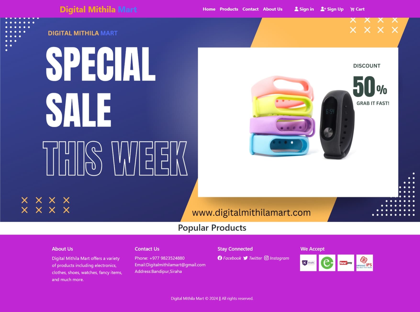 Ecom Web Page Design